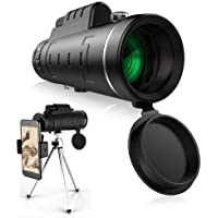 Telescopio monocular- 40 x 60 Alta definición FMC BAK4- Monocular HD para observación de Aves- con Soporte para…